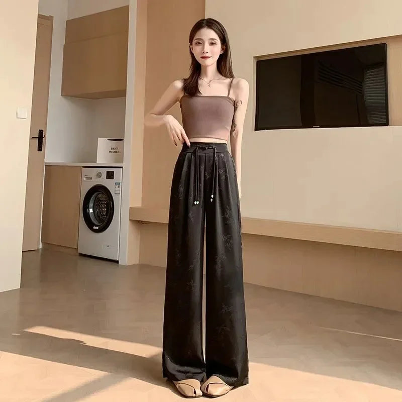 Wide-Leg Pants for Women - High Waist Casual Fashion Trousers